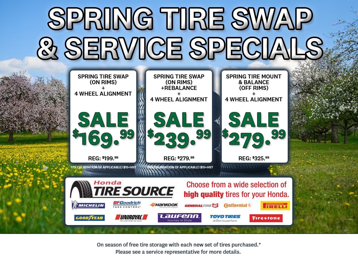 Spring Tire Swap & Service Specials