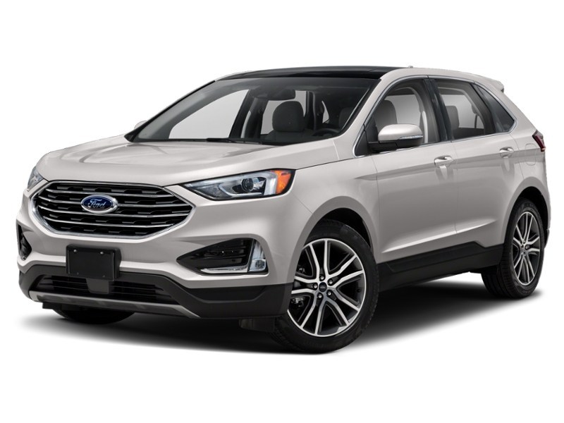 2019 Ford Edge Titanium AWD White Platinum Metallic Tri-Coat  Shot 1
