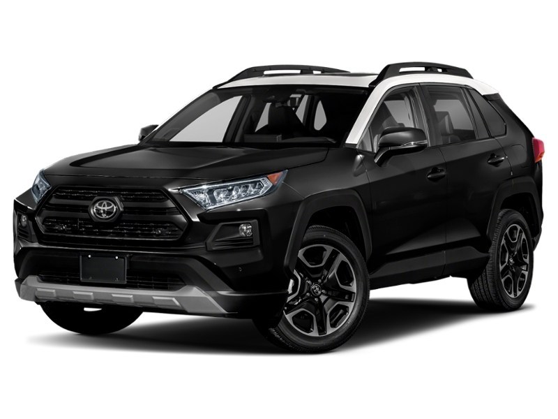 2019 Toyota RAV4 AWD Trail Midnight Black Metallic w/White Roof  Shot 22