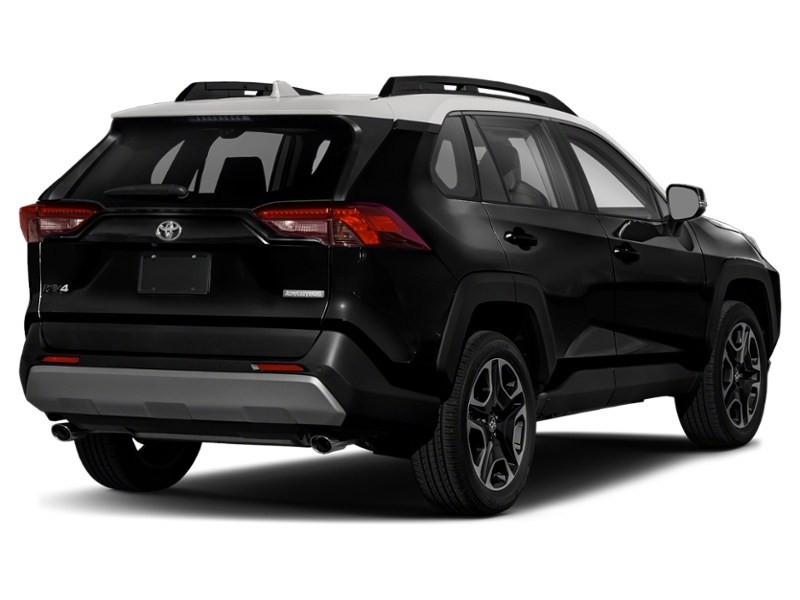 2019 Toyota RAV4 AWD Trail Midnight Black Metallic w/White Roof  Shot 24
